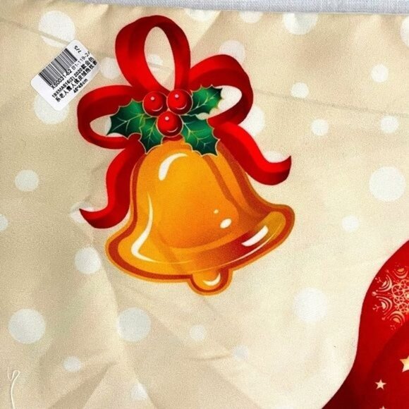 Christmas Snowman Pillow Cover 16x16 Red Gold Holly Gift Print Holiday Decor - Picture 4 of 11
